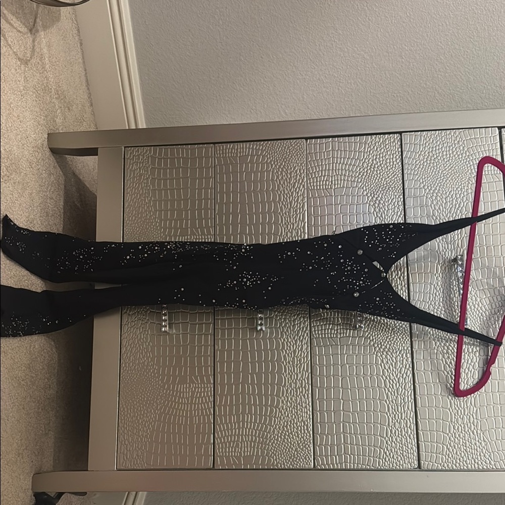 Princess Polly Black Jumpsuit with Silver Accents